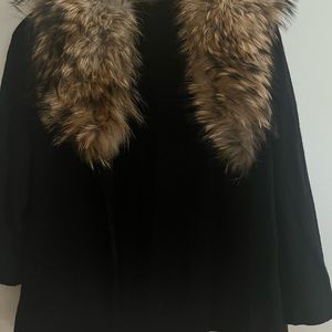 Fur Collar Wool Sweater